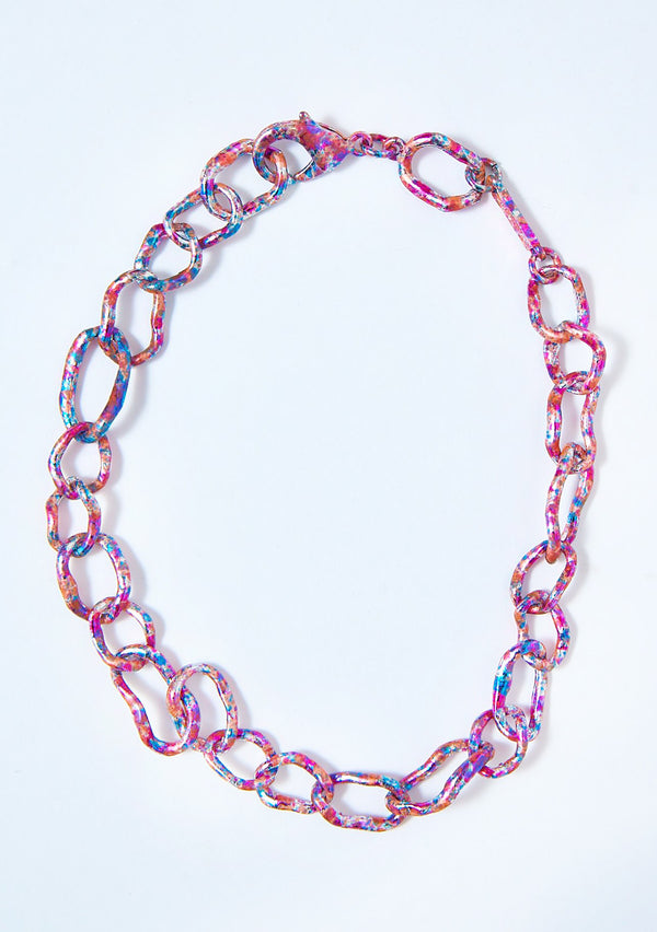RAINBOW POLKA PARTY CRUSHED CHAIN NECKLACE