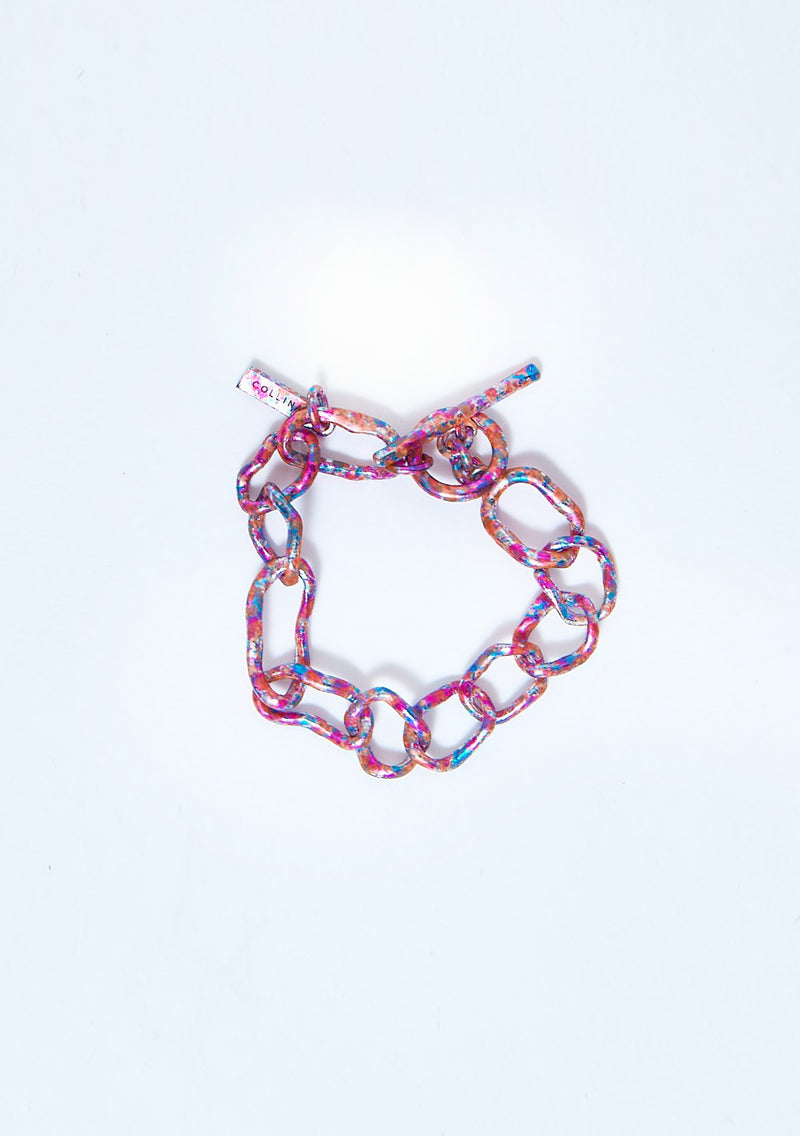 Rainbow Polka Party Crushed Chain Bracelet | Collina Strada