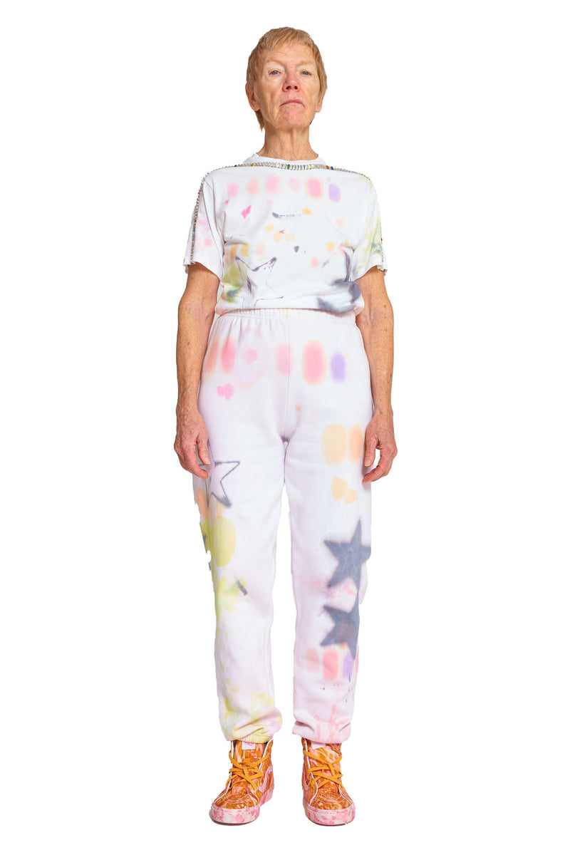BLUSH STAR BURST RHINESTONE SWEATPANT