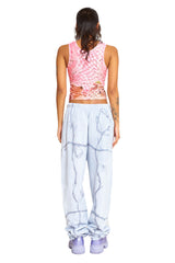 SILVER ROSES RHINESTONE SWEATPANT