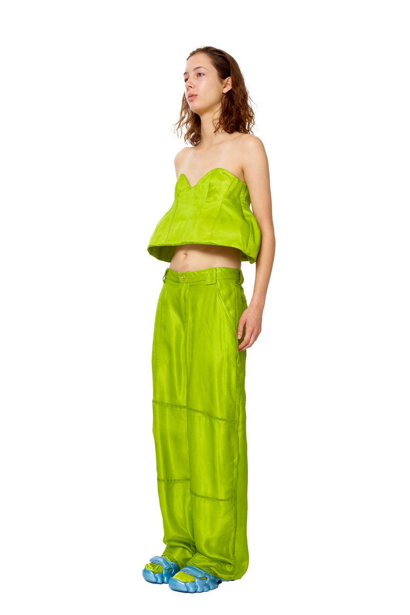 LAWN PANT LIME ORGANZA
