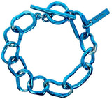 TURQUOISE CRUSHED CHAIN BRACELET