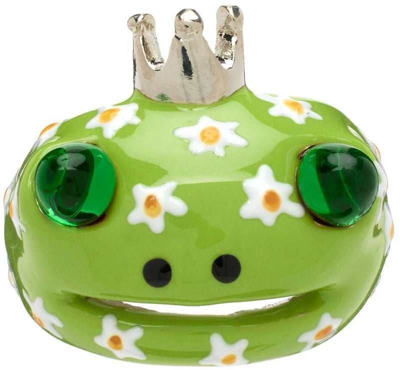 LIME FLOWERS FROG PRINCE RING