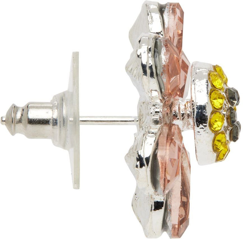 PEACH AND PINK HAPPY FLOWER EARRINGS