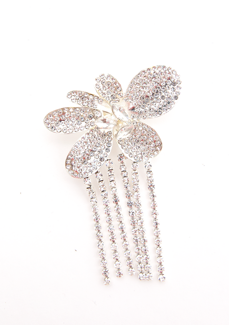 CLEAR FLOWER PIN