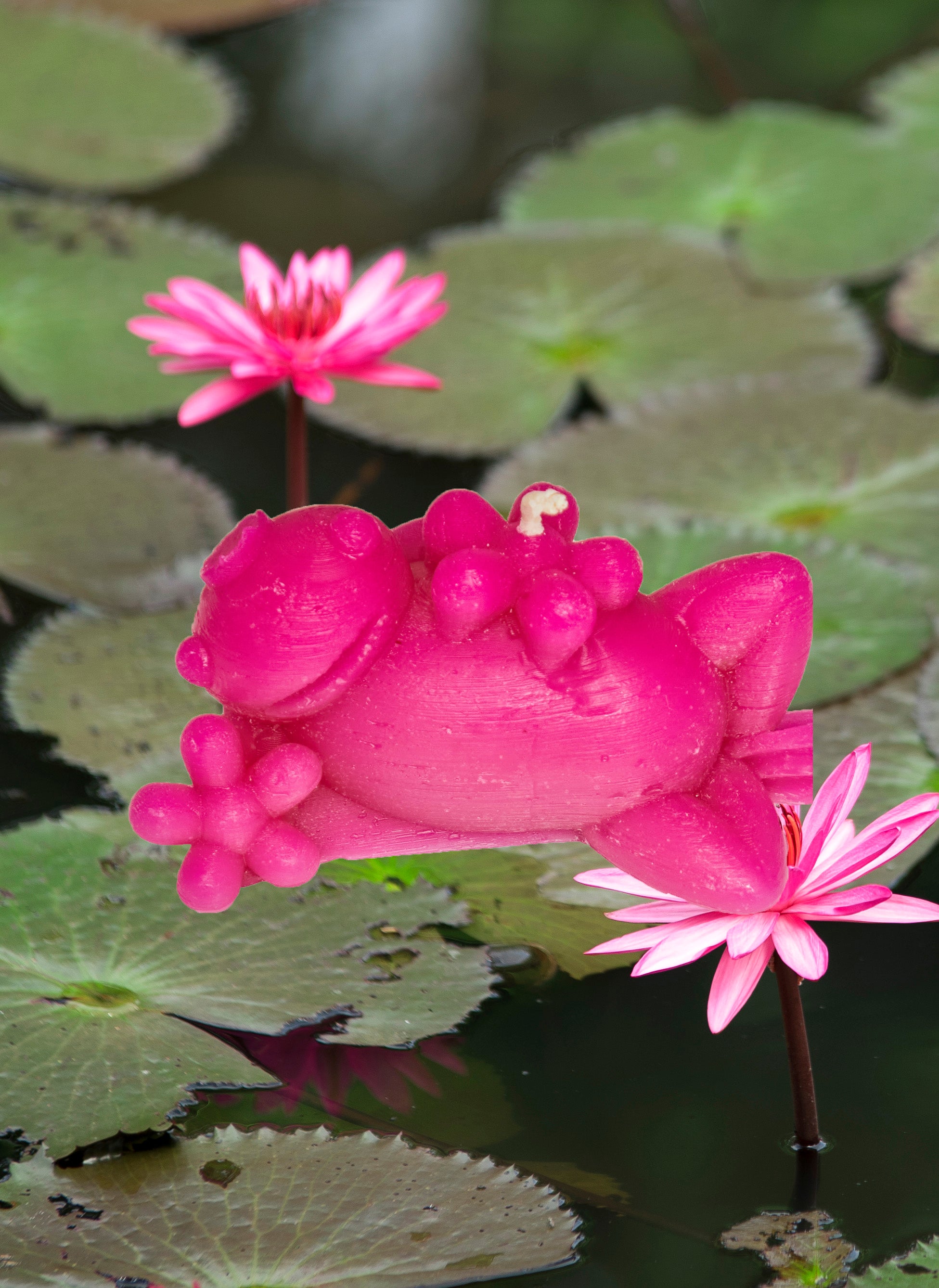 Small Pink Frog Candle - Thumbnail 3