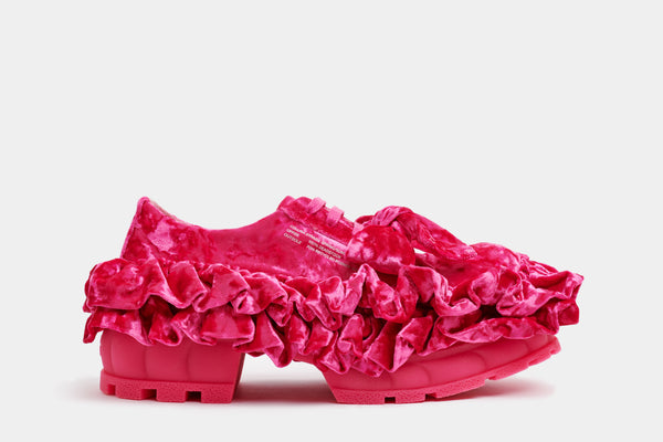 Louis Vuitton Pink/Black Lace and Velvet Can Can Platform Pumps Size 40