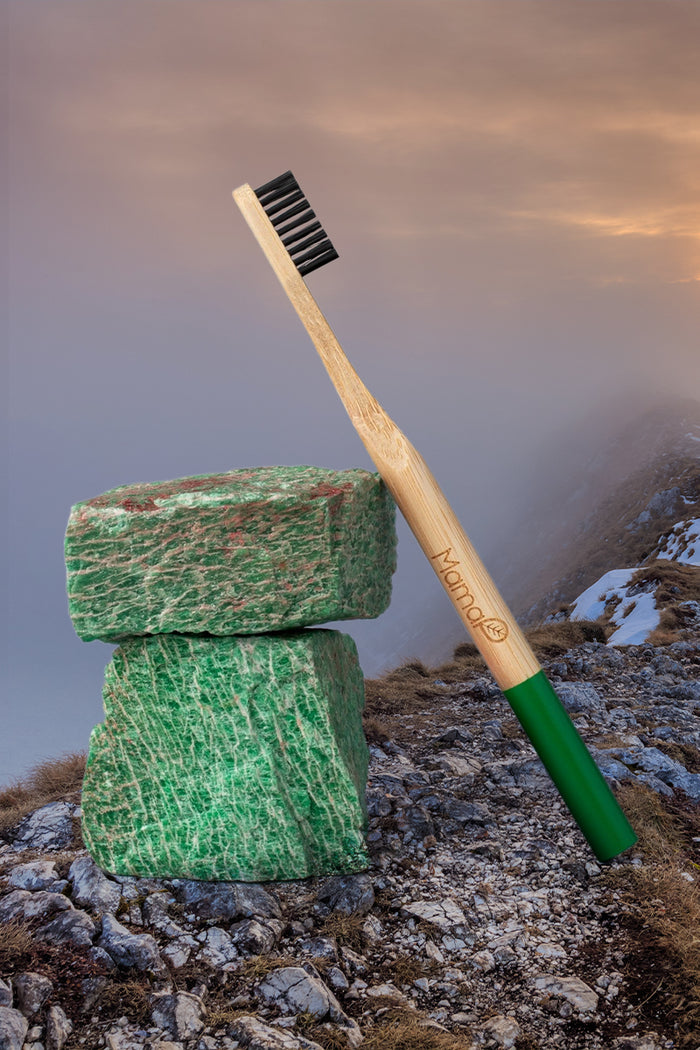 collina strada Green Bamboo Toothbrush | MamaP